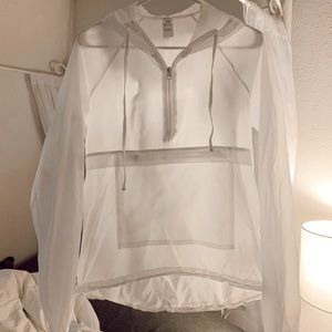 White Quarterzip Windbreaker